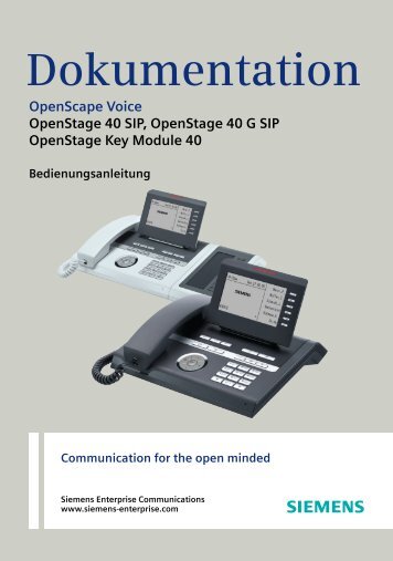 Telefon-Bedienungsanleitung OpenStage 40 SIP