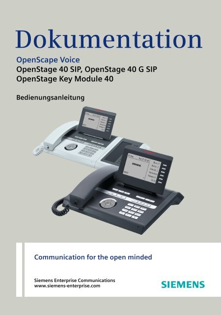 Telefon-Bedienungsanleitung OpenStage 40 SIP
