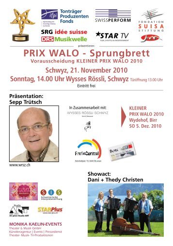 Show Szene Schweiz / PRIX WALO