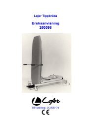 Lojer Tippbräda Bruksanvisning 260598 - Medema