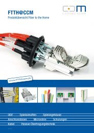 CCM FTTH Fiber to the Home Katalog 4.7 - Connect Com AG