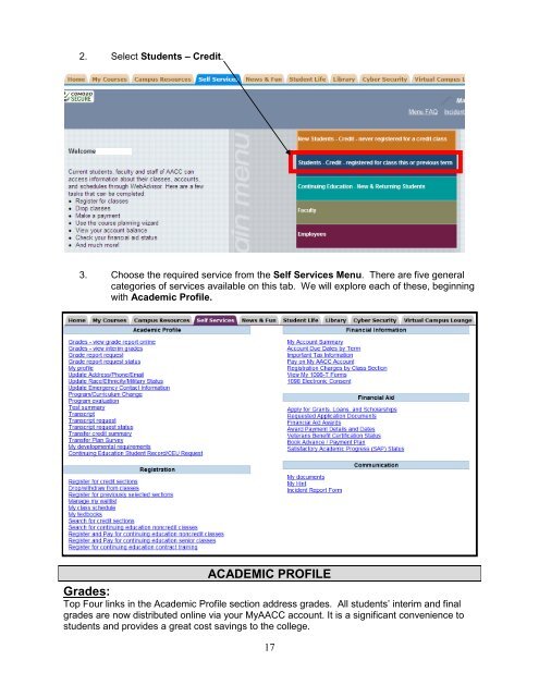 Student Guide to MyAACC (PDF) - Anne Arundel Community College