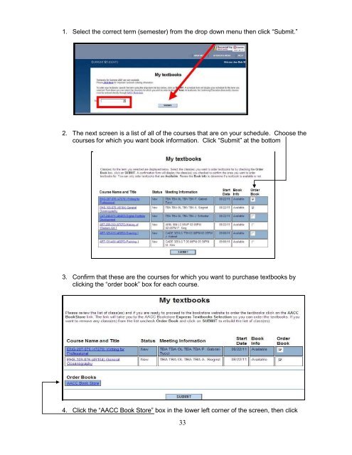 Student Guide to MyAACC (PDF) - Anne Arundel Community College