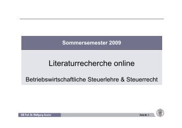 II. Nützliche Internetseiten - Lehrstuhl für Betriebswirtschaftliche ...