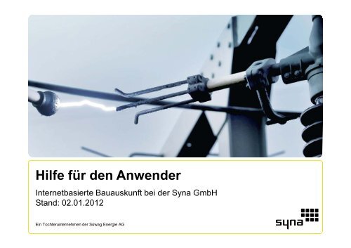 Onlinehilfe Planauskunft Suwag Energie Ag