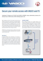 Secure your remote access with VASCO and F5
