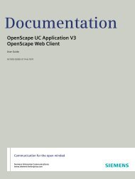 OpenScape Web Client - Siemens Enterprise Communications