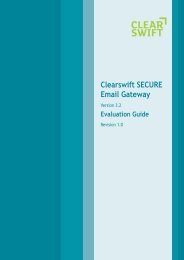 Clearswift SECURE Email Gateway Evaluation Guide