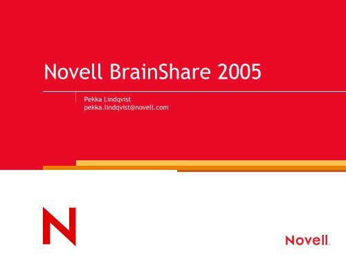 Novell BrainShare 2005