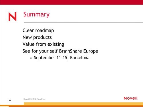 Novell BrainShare 2005