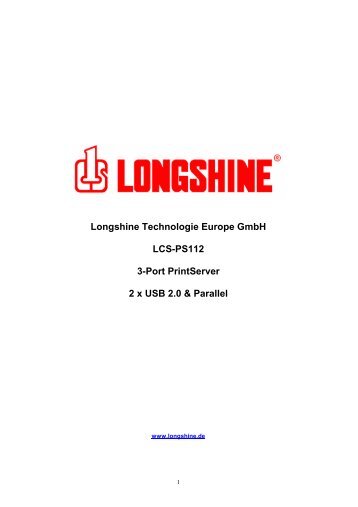 Longshine Technologie Europe GmbH LCS-PS112 3-Port ...