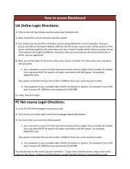 How to access Blackboard UA Online Login Directions: PC Net ...