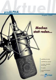 Ausgabe 1 2009 - proALPHA