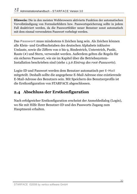 Administrationshandbuch für STARFACE Version 3.0