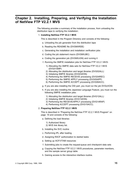 Chapter 3. Operating NetView FTP V2.2.1 MVS - IBM