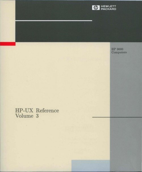 HP-UX Reference Volume 3 - The UK Mirror Service