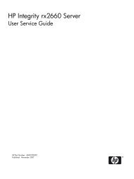 HP Integrity rx2660 Server User Service Guide - filibeto.org