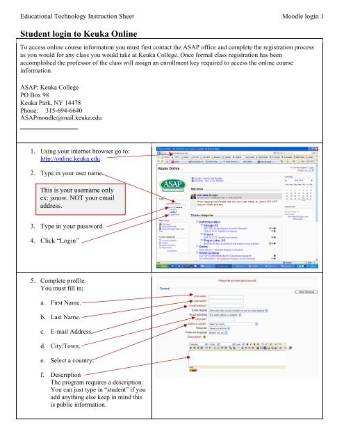 Student login to Keuka Online - Keuka Online - Keuka College