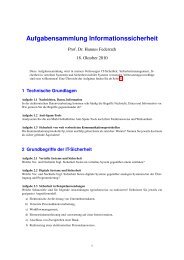 Aufgabensammlung Informationssicherheit