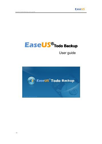 User Guide - EASEUS Todo Backup
