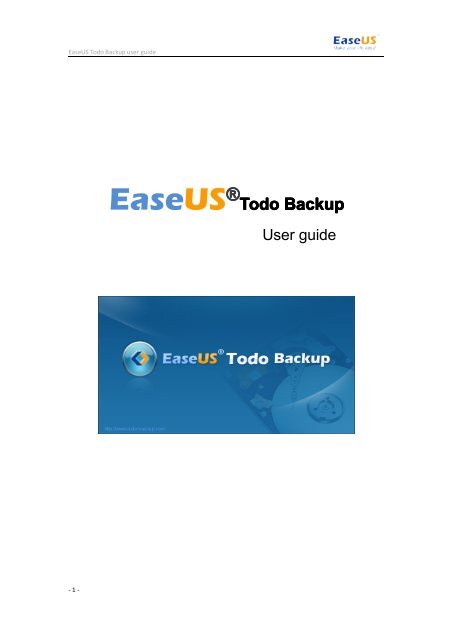 User Guide - EASEUS Todo Backup