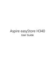 Aspire easyStore H340 User Guide - Acer Support