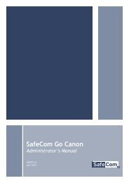 SafeCom Go Canon Administrator's Manual D60707