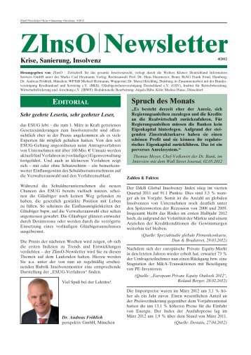 ZInsO-Newsletter 4/2012