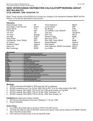 INTERCHANGE DISTRIBUTION CALCULATOR - NERC