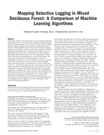 Mapping Selective Logging in Mixed Deciduous ... - East-West Center