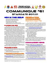 COMMUNIQUE #61 - Star Fleet Universe