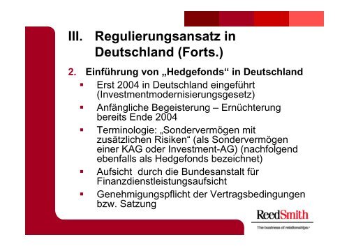 Regulierung von Hedgefonds in Deutschland - eine kritische ...