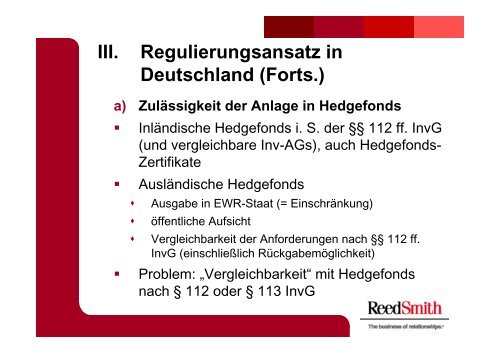 Regulierung von Hedgefonds in Deutschland - eine kritische ...