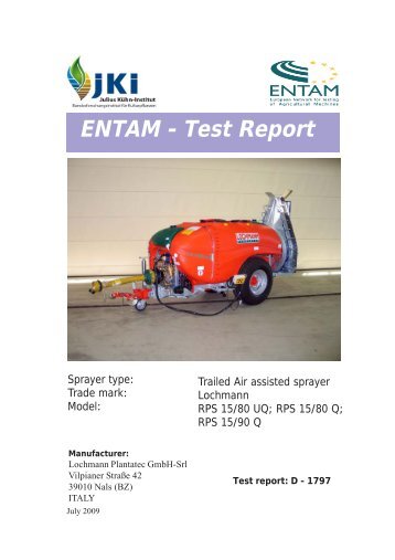 ENTAM - Test Report - Julius Kühn-Institut