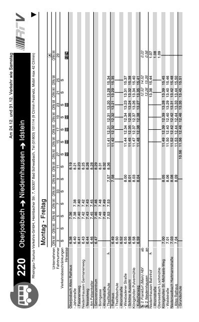 Fahrplanbuch Fahrplanbuch 3b, Bus/Seilbahn/Schiene, 220(1) - RTV