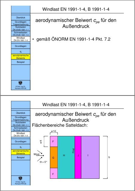 LASTANNAHMEN ÖNORM EN 1990, B 1990-1 ÖNORM EN 1991-1 ...