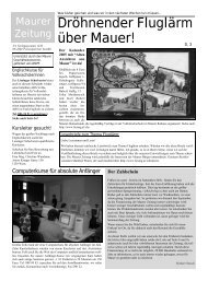 Dröhnender Fluglärm über Mauer!