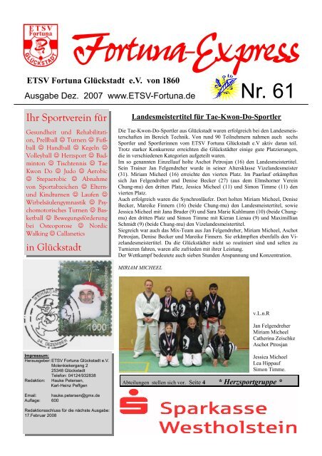 Vorschau - ETSV Fortuna Glückstadt eV