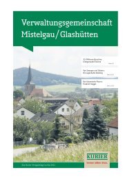 Verwaltungsgemeinschaft Mistelgau/Glashütten - Verlagsbeilagen ...