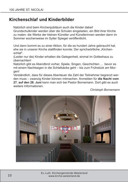 Stadtkirche St. Nicolai Westerland - Ev.-luth. Kirchengemeinde ...
