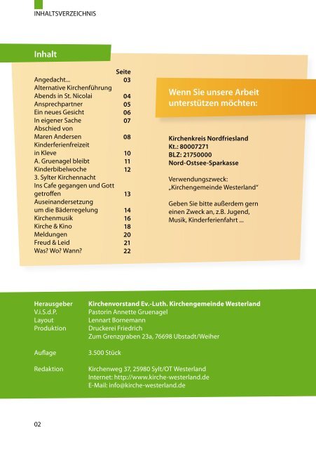 PDF, ca. 1,2 MB - Ev.-luth. Kirchengemeinde Westerland/Sylt