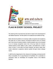 FLAG IN EVERY SCHOOL PROJECT - Department of Arts and Culture