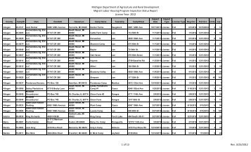 Michigan Department of Agriculture and Rural Development Migrant ...