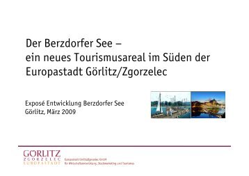 Der Berzdorfer See – ein neues Tourismusareal im Süden ... - Görlitz