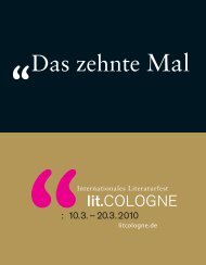 20 Uhr - lit.COLOGNE