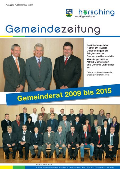 Gemeinderat 2009 bis 2015 - Schachverein Hörsching