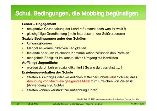 Mobbing an Schulen - Landesschulbeirat Baden Württemberg