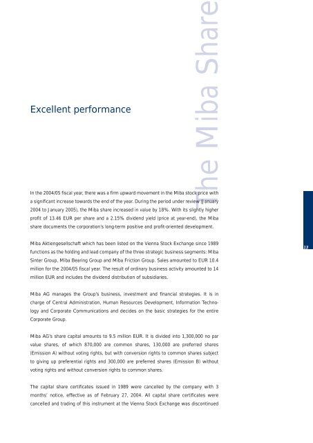 Annual Report - Miba