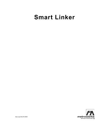 CodeWarrior Smart Linker Manual