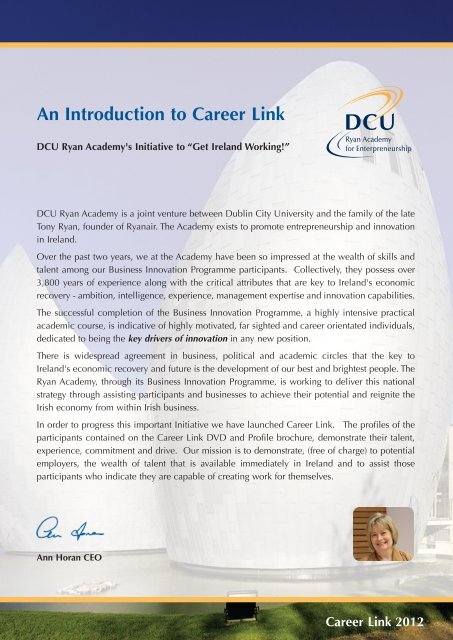 Career Link 2012 Book - DCU - Dublin City University